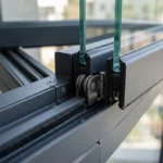 Katlanır cam balkon alüminyum profil ve teker detayı